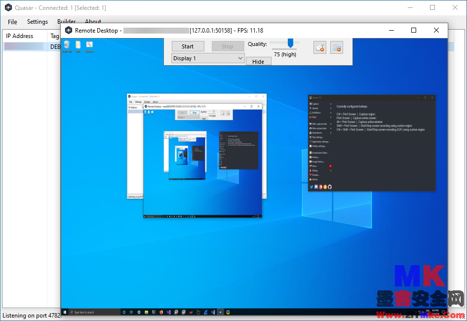 Quasar ��ѿ�ԴԶ�̹������ߣ�֧��Windows 11��